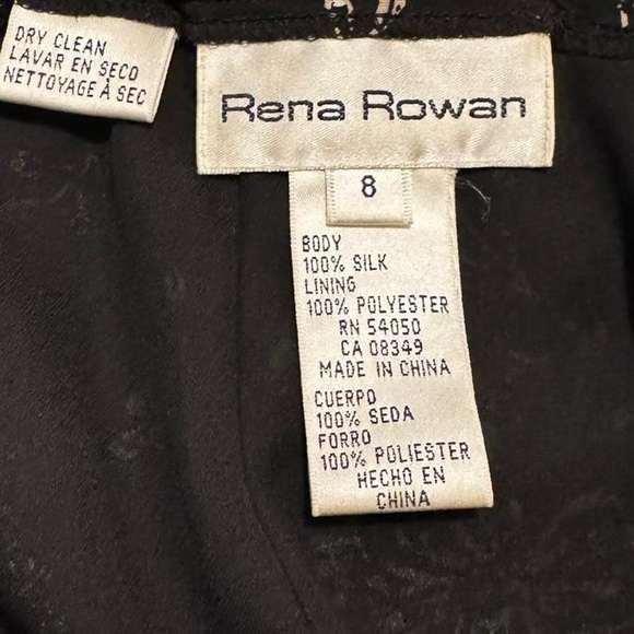 Vintage Rena Rowan Black and Cream Floral Maxi Skirt - Picture 5 of 5